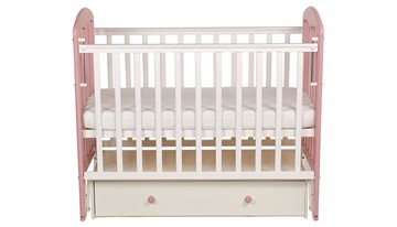 Детская кровать Polini kids Simple 328, белый-розовый в Астрахани