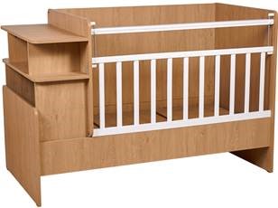 Кроватка-трансформер детская Polini kids Ameli 1150, белый-натуральный, серия Ameli в Астрахани