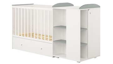 Детская кровать-шкаф с комодом POLINI Kids Ameli 800 Белый / Серый, серия AMELI в Астрахани