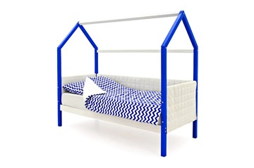 Кровать-домик детская «Svogen сине-белый» мягкая в Астрахани