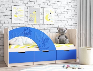 Детская кровать Юниор-3, синий матовый в Астрахани