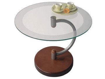 Стеклянный столик Дуэт 13Н (металлик средне-коричневый) в Астрахани