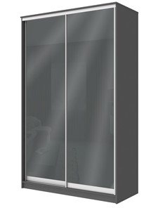Шкаф 2-х дверный Хит-22-12/2-22 с цветным стеклом, темно-серый 073, Графит в Астрахани