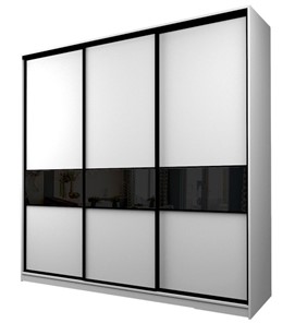 Шкаф MAX МШ-25-6-24-999, Профиль Черный/Цвет Белый/Oraclal Черный в Астрахани