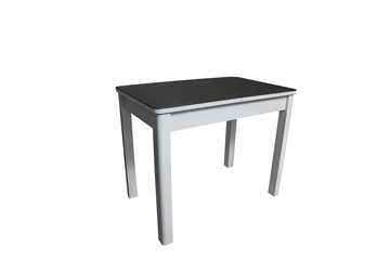 Стеклянный кухонный стол Айсберг-2СТ белое/черное/прямые массив в Астрахани