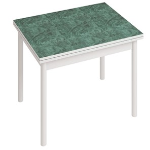 Кухонный стол СТ22, Белый/Зеленый мрамор в Астрахани