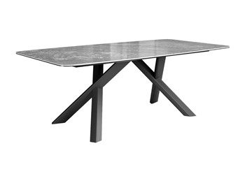Керамический стол DikLine KS220 керамика Monsoon (серый глянец JA688) / опоры черные в Астрахани