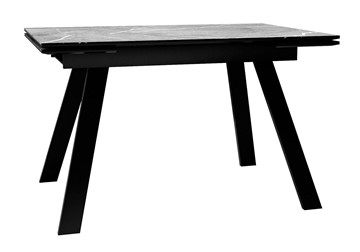 Раскладной стол DikLine DKL140 Керамика Серый мрамор/опоры черные (2 уп.) в Астрахани