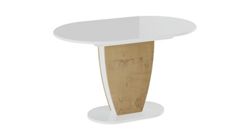 Обеденный раздвижной стол Монреаль тип 1 (Белый глянец/Бунратти) в Астрахани