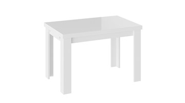 Стол обеденный раскладной Норман тип 1, цвет Белый/Стекло белый глянец в Астрахани