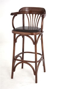 Барный стул 750 мягкий (средний тон, экокожа коричневая) в Астрахани