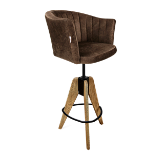 Барный стул SHT-ST42-1 / SHT-S92 (кофейный трюфель/браш.коричневый/черный муар) в Астрахани