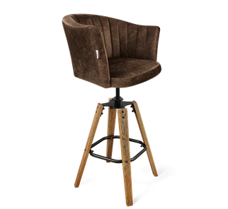Барный стул SHT-ST42-1 / SHT-S93 (кофейный трюфель/браш.коричневый/черный муар) в Астрахани