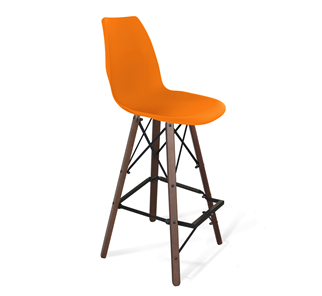 Барный стул SHT-ST29/S80 (оранжевый ral2003/темный орех/черный) в Астрахани