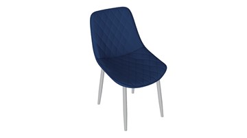 Обеденный стул Oscar (Белый муар/Велюр L005 синий) в Астрахани