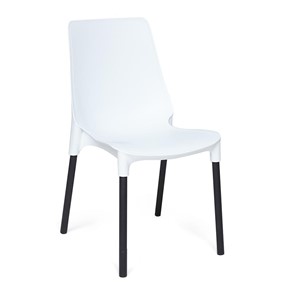 Обеденный стул GENIUS (mod 75) 46x56x84 белый/черные ножки арт.12829 в Астрахани