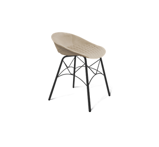 Обеденный стул SHT-ST19-SF1 / SHT-S107 (ванильный крем/черный муар) в Астрахани