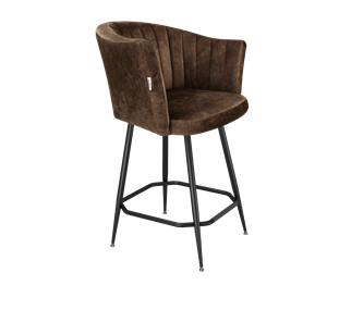 Полубарный стул SHT-ST42-1 / SHT-S148-1 (кофейный трюфель/черный муар) в Астрахани