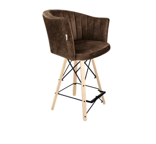 Полубарный стул SHT-ST42-1 / SHT-S80-1 (кофейный трюфель/прозрачный лак/черный) в Астрахани