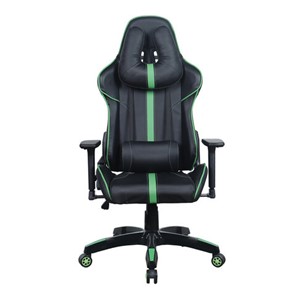Компьютерное кресло Brabix GT Carbon GM-120 (две подушки, экокожа, черное/зеленое) 531929 в Астрахани