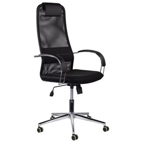 Офисное кресло Brabix Premium Pilot EX-610 CH (хром, ткань-сетка, черное) 532417 в Астрахани