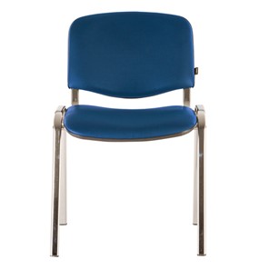 Офисный стул Brabix Iso CF-001 (хромированный каркас, кожзам синий) 531428 в Астрахани