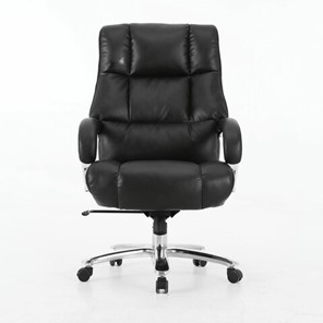 Кресло компьютерное Brabix Premium Bomer HD-007 (рециклированная кожа, хром, черное) 531939 в Астрахани