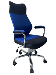 Кресло офисное C168 черный/синий в Астрахани