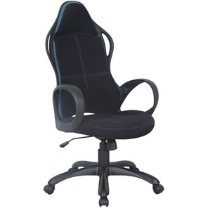 Кресло компьютерное Brabix Premium Force EX-516 (ткань, черное/вставки синие) 531572 в Астрахани