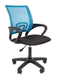 Компьютерное кресло CHAIRMAN 696 black LT, голубое в Астрахани