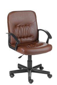 Офисное кресло Чат кожзам коричневый в Астрахани