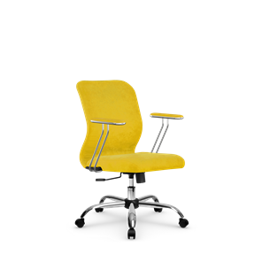 Кресло компьютерное SU-Mr-4/подл.078/осн.003 желтый в Астрахани