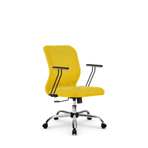 Кресло компьютерное SU-Mr-4/подл.110/осн.003 желтый в Астрахани