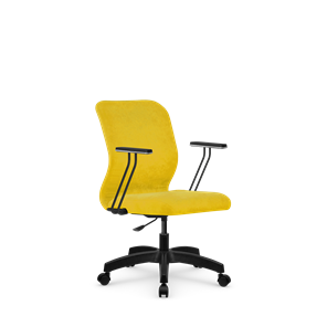 Кресло компьютерное SU-Mr-4/подл.110/осн.005 желтый в Астрахани