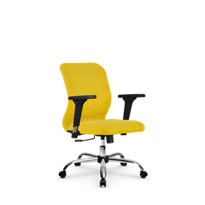 Кресло компьютерное SU-Mr-4/подл.200/осн.003 желтый в Астрахани