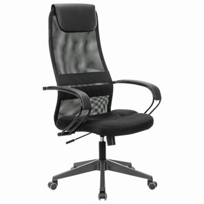 Кресло Brabix Premium Stalker EX-608 PL (ткань-сетка/кожзам, черное) 532090 в Астрахани