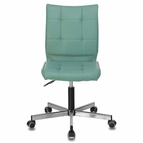 Офисное кресло Brabix Stream MG-314 (без подлокотников, пятилучие серебристое, экокожа, серо-голубое) 532079 в Астрахани