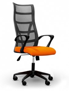 Кресло офисное 5600, оранж/черное в Астрахани