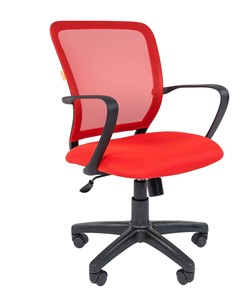 Кресло CHAIRMAN 698 black TW-69, ткань, цвет красный в Астрахани