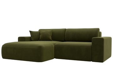 Угловой диван Лига-036 Классик, Зеленый (Микровельвет) в Астрахани