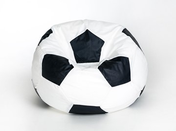 Кресло-мешок Мяч малый, бело-черный в Астрахани