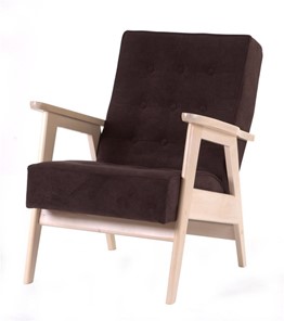 Кресло Ретро (беленый дуб / RS 32 - коричневый) в Астрахани