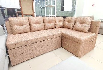 Кухонный угловой диван Яшма 1 ДУ Весь в ткани Жаккард AFINA 06 в Астрахани