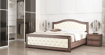 Двуспальная кровать СВ-Стиль Стиль 3, 160х200, кожзам, с основанием в Астрахани