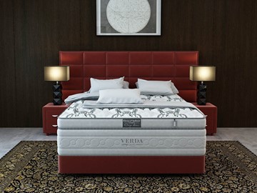 Кровать в спальню Chocolate/Podium M 160х200, Микровелюр (Manhattan Гранатовый) в Астрахани