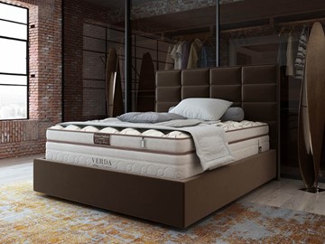 Кровать 2-спальная Chocolate Compact/Island M 160х200, Микровелюр (Manhattan Лесной каштан) в Астрахани