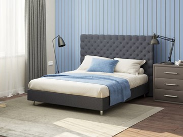 Спальная кровать Proson Paris Boxspring Standart 200х200, Рогожка (Savana Grey (серый)) в Астрахани