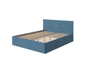 Кровать в спальню Vector Plus 160х200, Велюр (Monopoly Прованский синий (792)) в Астрахани