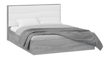 Кровать с мягкой спинкой Миранда тип 1 (Дуб Гамильтон/Белый глянец) в Астрахани