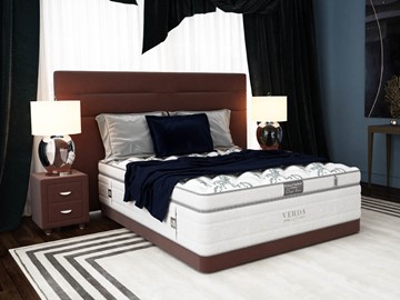 Кровать двуспальная Modern/Basement 180х200, Флок (Велсофт Спелая слива) в Астрахани